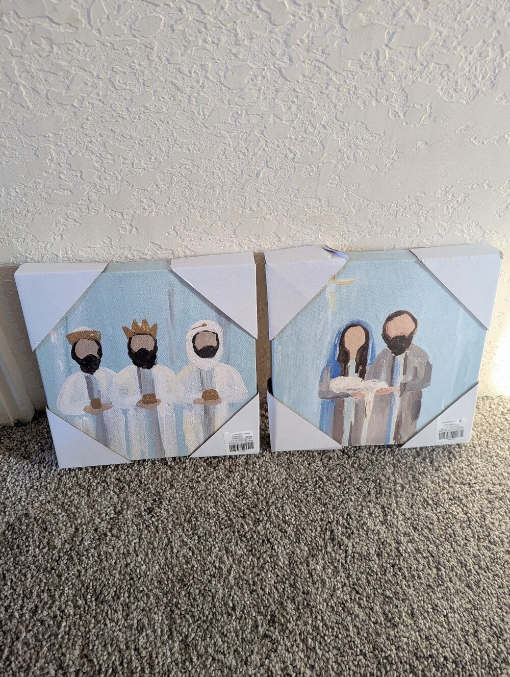 New Christan Matching Wall Art Set of 2 Religious Canvas Wall Art Prints